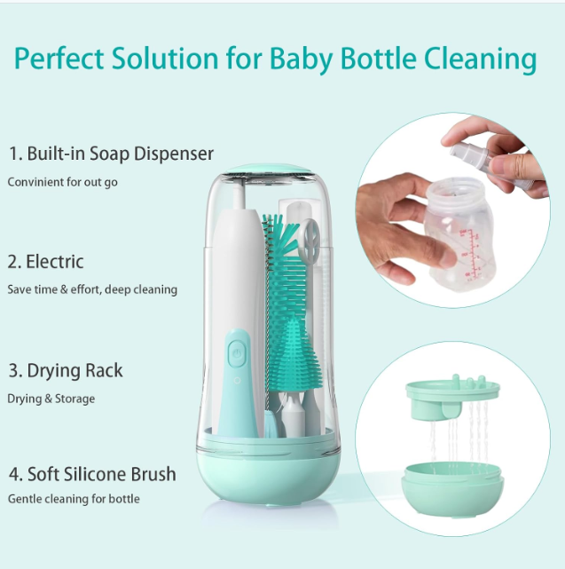 Electric Bottle Brush Cleaner,Baby Bottle Cleaning Kit